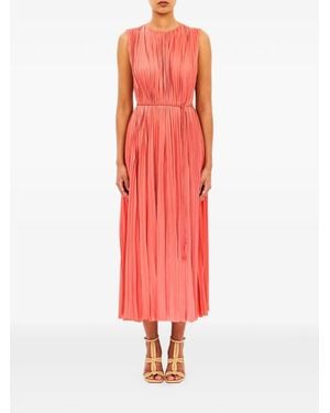 Ulla Johnson Fianna Pleated Midi Dress - Red