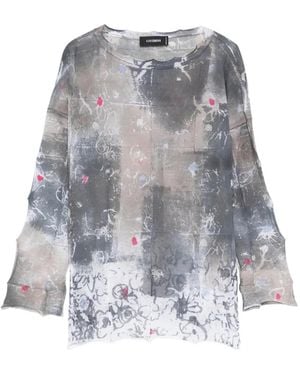 Cividini Gemusterter Ernesta Pullover - Weiß