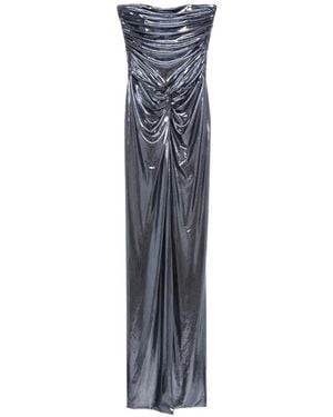 retroféte Maytal Ruched Maxi Dress - Blue