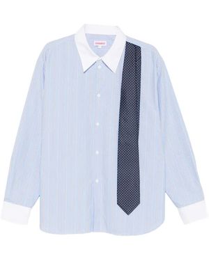 Charles Jeffrey Striped Tie Shirt - Blue