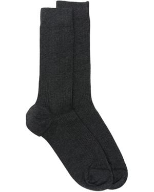 Sunspel Calcetines de canalé - Negro