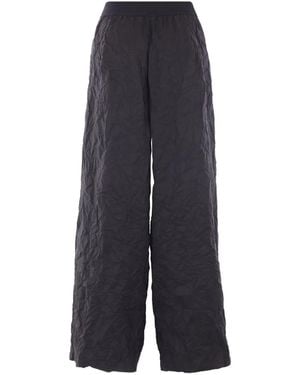 Maria Calderara Crinkled Palazzo Trousers - Blue