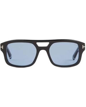 Tom Ford Rectangle-Frame Sunglasses - Blue