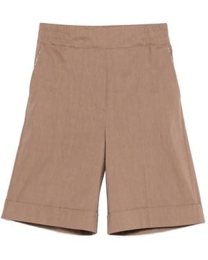 D.exterior Elasticated-Waistband Knee-Length Shorts - Natural