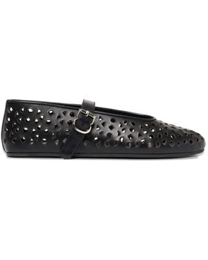 SCAROSSO Bailarinas Evelyn Con Perforaciones - Negro