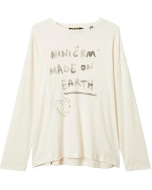 Mini Cream Lettering-Print T-Shirt - White