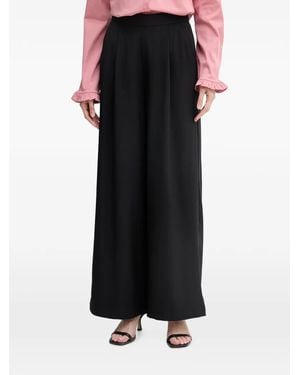 Joseph Ribkoff Pleated Wide-Leg Pants - Black