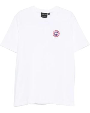 Canada Goose Logo-Patch T-Shirt - White