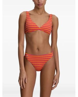 Polo Ralph Lauren Striped Seersucker Bikini Trousers - Red