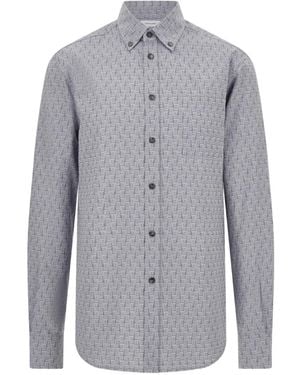 Ferragamo Hemd Mit Monogramm - Grau