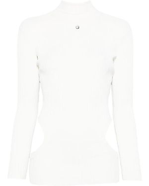 Coperni Cut-Out Detail Ribbed Top - White