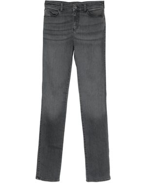 Emporio Armani Logo-Detail Straight-Leg Jeans - Grey