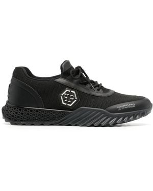 Philipp Plein Runner Hexagon Low-Top Trainers - Black