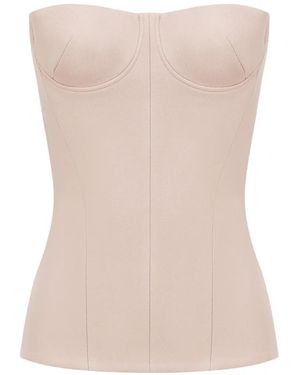 Alex Perry Longline Corset Top - Natural