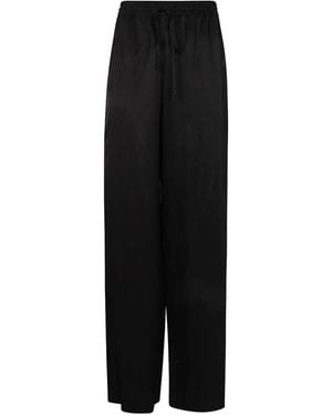 Aviu Pantalones de satén - Negro