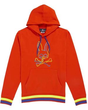 Psycho Bunny Barbow Neon-Glow Bunny Hoodie - Orange