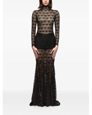 Atu Body Couture Robe À Manches Longues - Black