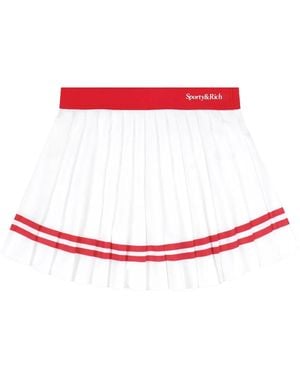 Sporty & Rich Serif Pleated Skirts - Red