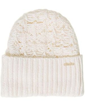 Twinset Berretto Con Perle - Bianco
