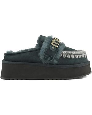 Mou Mules Platform Clog 40 Mm - Black