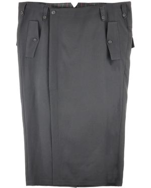 Yohji Yamamoto Wool Skirt - Grey