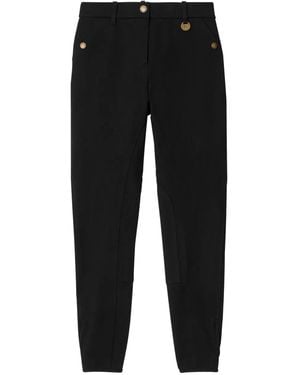 Burberry Pantaloni Con Motivo A Spina Di Pesce - Nero