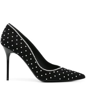 Balmain 100Mm Bead-Embellished Court Shoes - Black