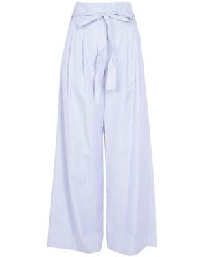 Jejia Sophie Striped Tie Pants - White