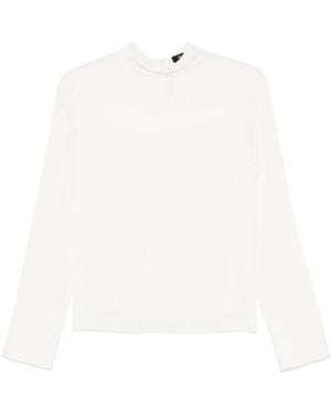 Theory Wide Tie Turtleneck Shirt - White
