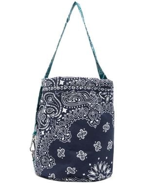 Call it By Your Name Bolso De Hombro Con Estampado De Bandana - Azul