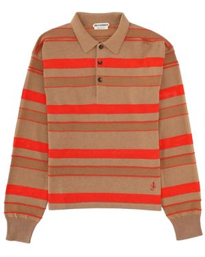 JW Anderson Striped Polo Sweater - Orange