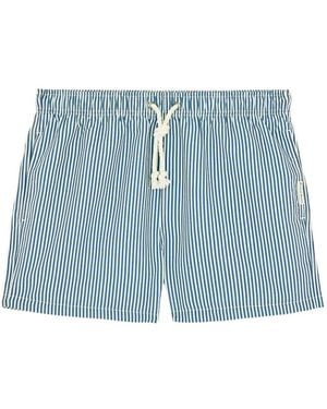 GASSA D'AMANTE Striped Drawstring Swim Shorts - Blue