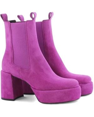 Kennel & Schmenger 90mm platform chelsea boots - Morado