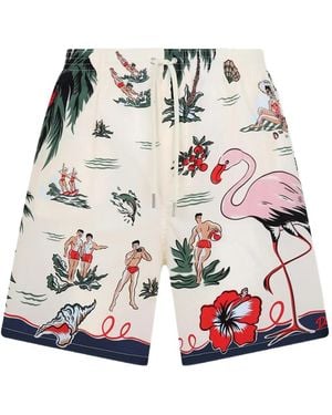 DSquared² Aloha Souvenir Badeshorts Mit Print - Rot