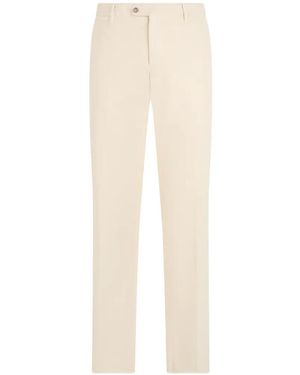 Fedeli Pantalon Droit Slim - White