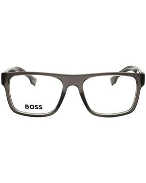 BOSS Rectangle-Frame Glasses - Black