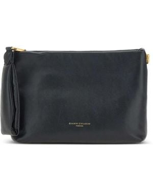 Gianni Chiarini レザー クラッチバッグ - ブラック