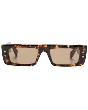 Balmain Sonnenbrille Mit Logo-Gravur - Braun