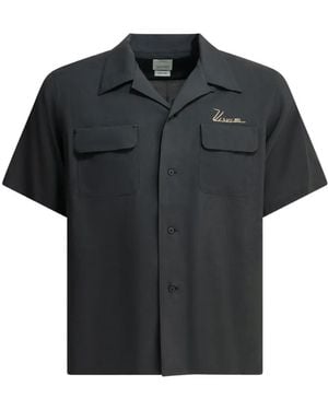 Visvim Logo-Print Short-Sleeve Shirt - Black