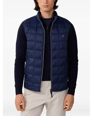 Hackett Logo-Embroidered Gilet - Blue
