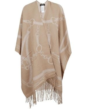 Ralph Lauren "Eqstrn" Jacquard Cape - Natural