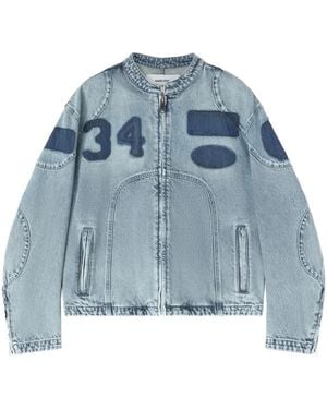 Ambush Varsity-Style Denim Jacket - Blue