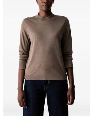 Marc O' Polo Ribbed Mock-Neck Long-Sleeve Top - Black