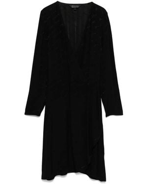 ARMANI EXCHANGE Logo-Jacquard Mini Dress - Black