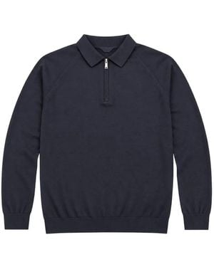 Paul & Shark Raglan-Sleeve Wool Polo Shirt - Blue