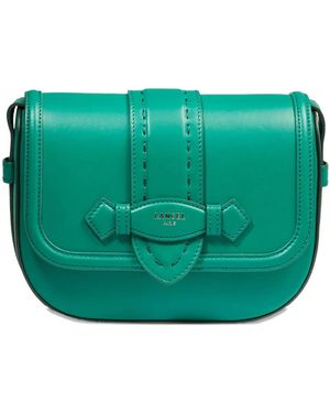 Lancel Sienna Flap-Detail Leather Bag - Green