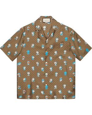 Gucci X Doraemon GG Bowling Shirt - Multicolour