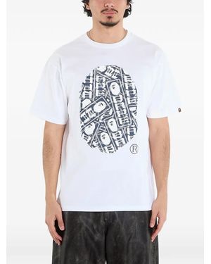 A Bathing Ape Japanese Camo Label T-Shirt - White