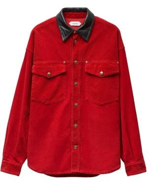 Versace Corduroy Velvet Blouson - Red