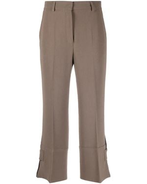 Alberto Biani Tailored Cropped Trousers - Brown